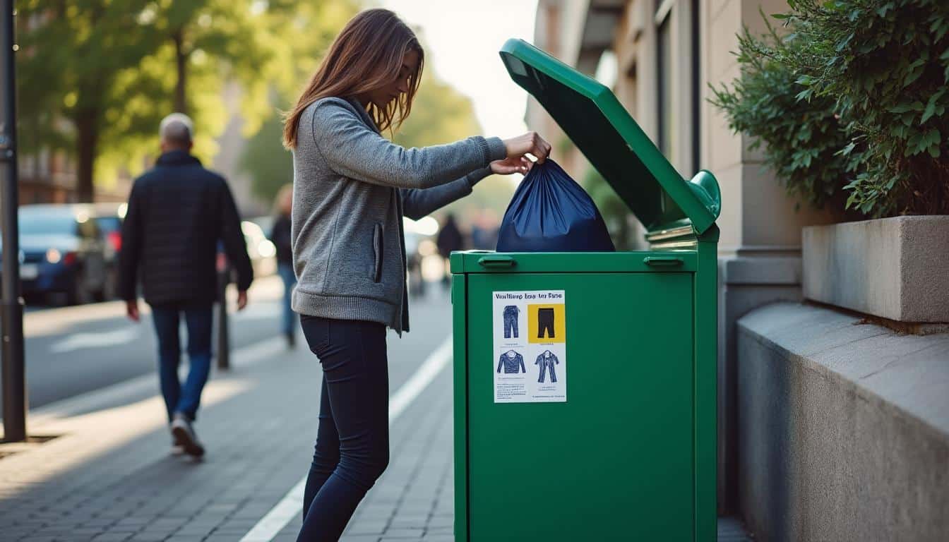 Illustration: Comment fonctionne un conteneur de vêtements pour faire un don ?