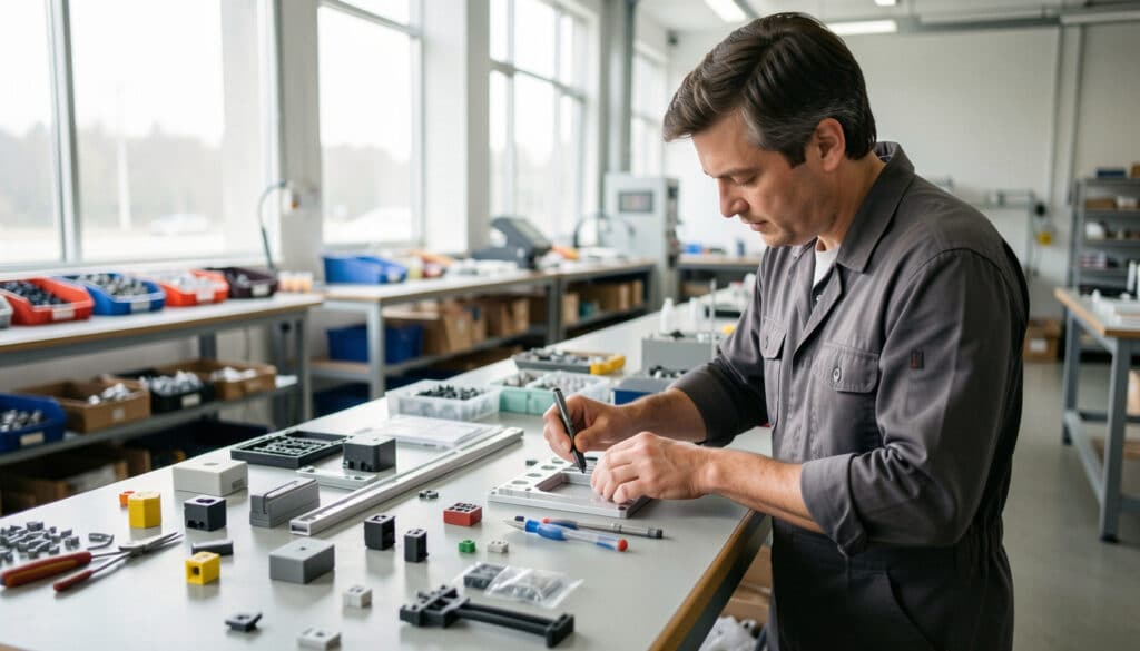 Assemblage de sous-ensembles plastiques industriels