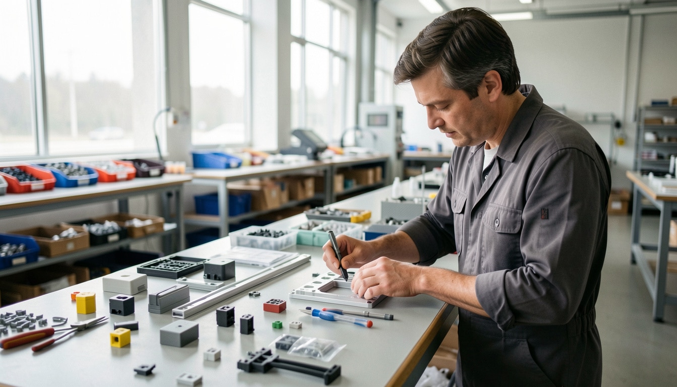 Assemblage de sous-ensembles plastiques industriels