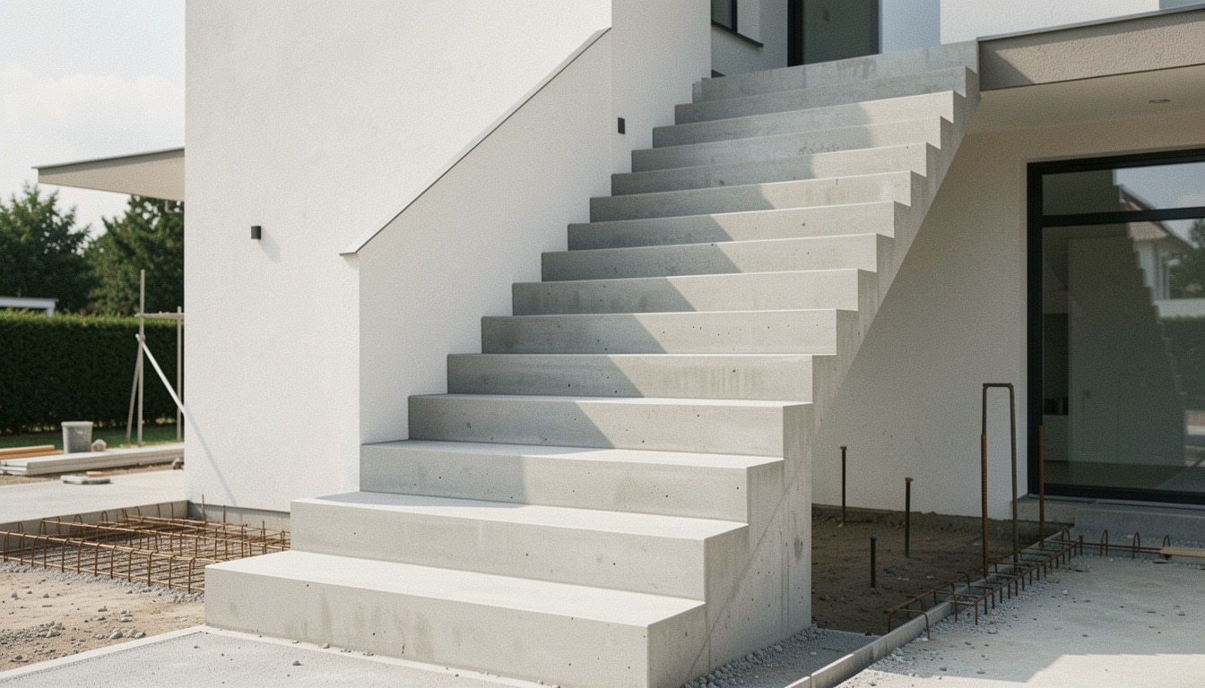 Escalier en béton : formes, étapes, prix et conseils